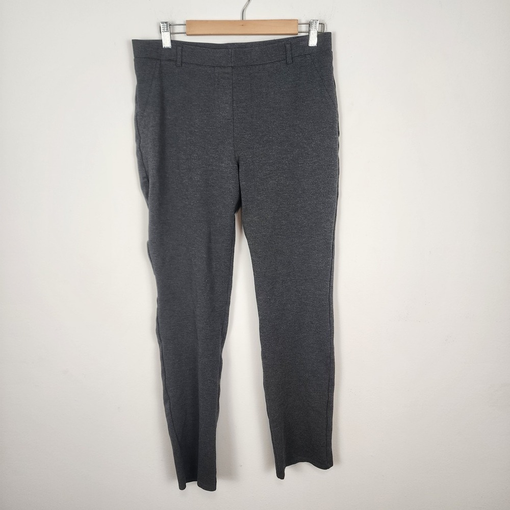 Quince Ultra Stretch Ponte Gray Straight Leg Dress Pants Women's‎ Size Large